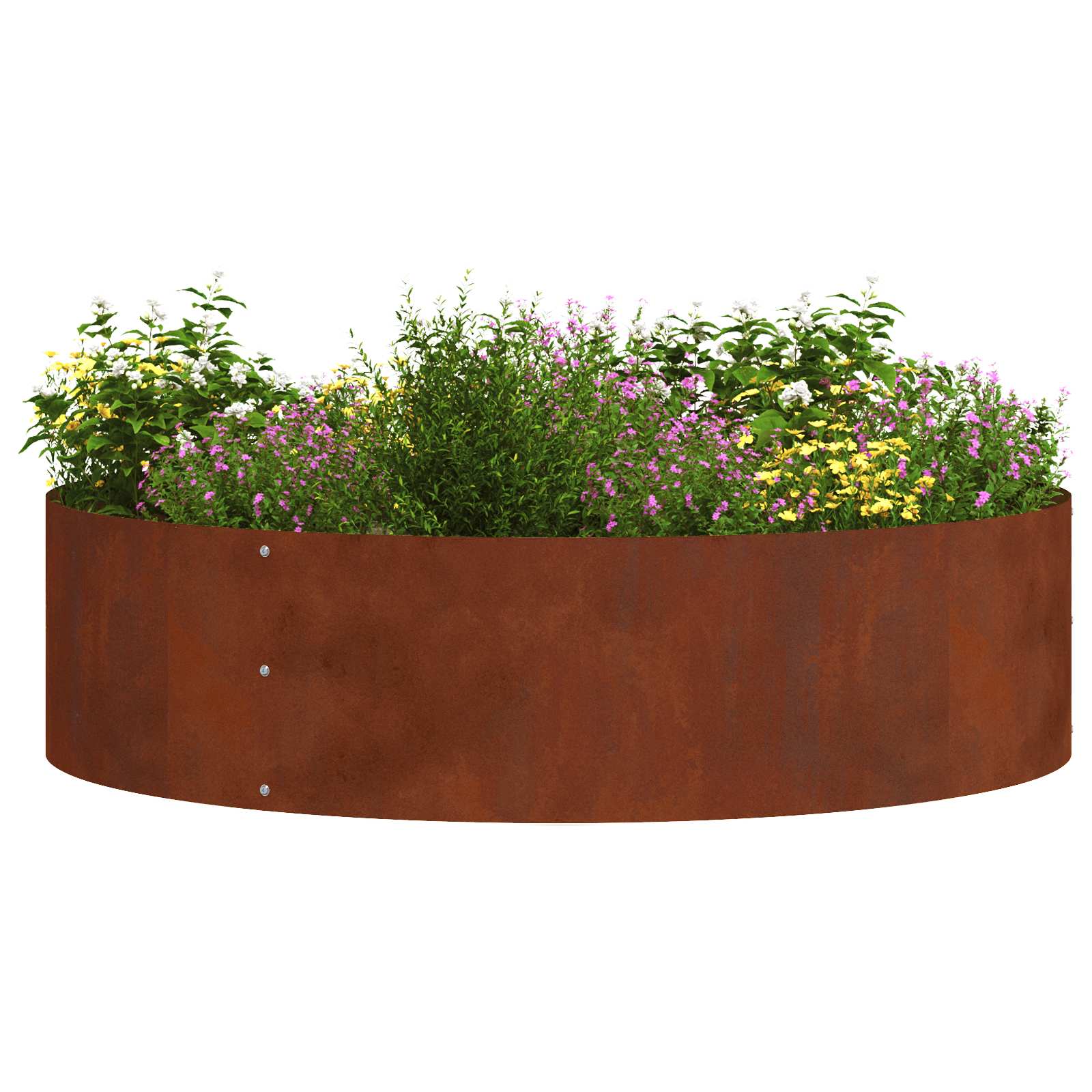 Planter Ring Brown 120 X 120 X 20 Cm Weathering Steel