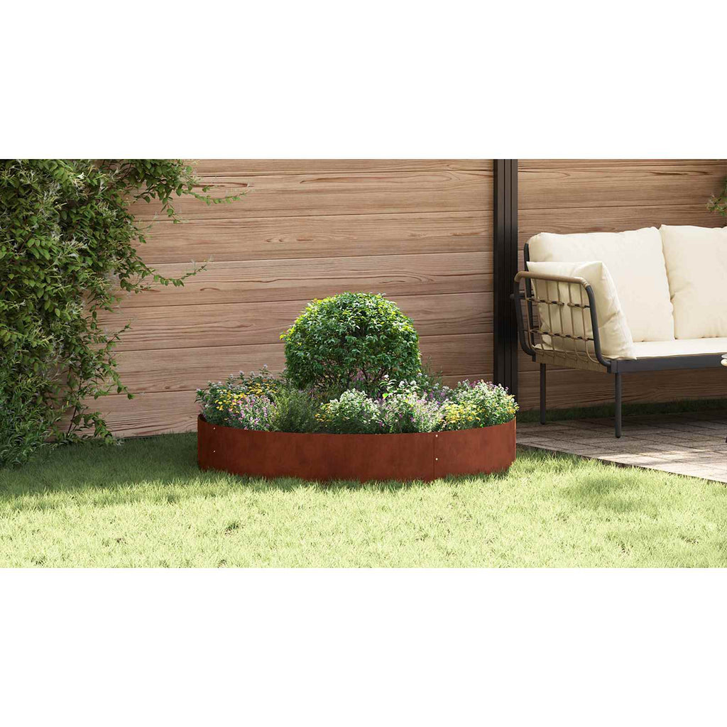 Planter Ring Brown 120 X 120 X 20 Cm Weathering Steel