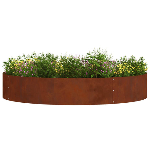 Planter Ring Brown 120 X 120 X 20 Cm Weathering Steel