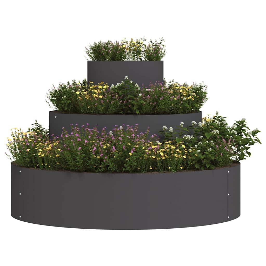 Garden Planter Silver 90 X 90 X 20 Cm