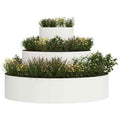 Garden Planter Silver 90 X 90 X 20 Cm