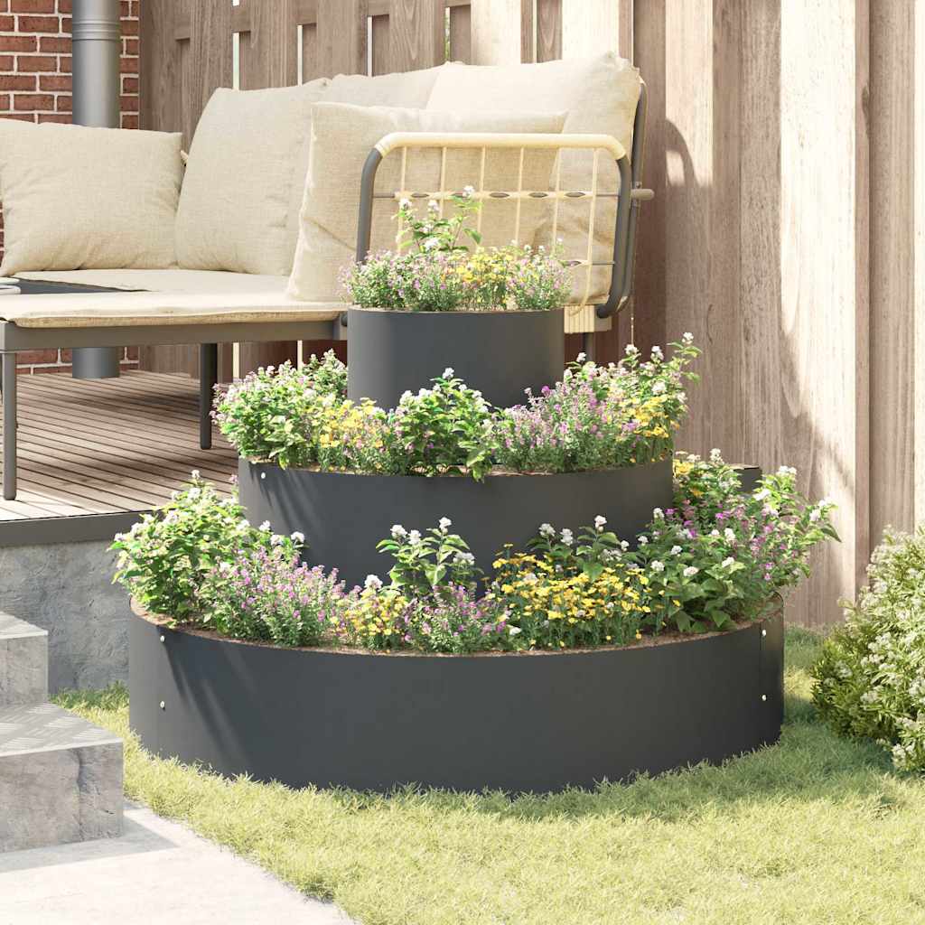 Garden Planter Silver 90 X 90 X 20 Cm - Model 873649