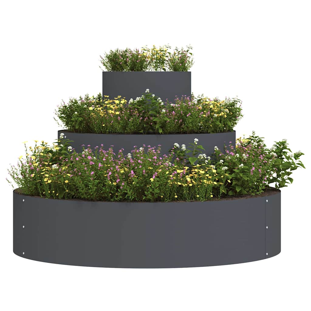 Garden Planter Silver 90 X 90 X 20 Cm - Model 873649