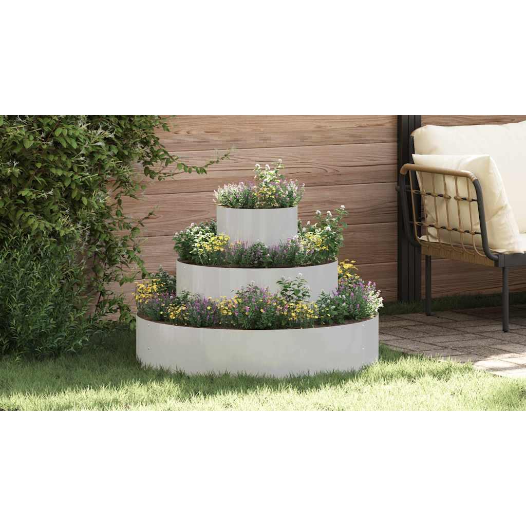 Garden Planter Silver 90 X 90 X 20 Cm