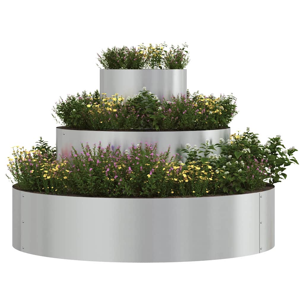 Garden Planter Silver 90 X 90 X 20 Cm