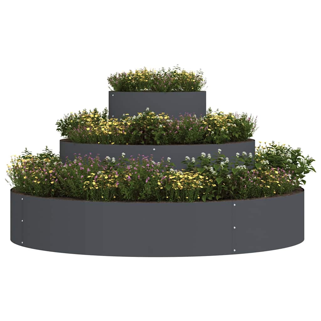 Garden Planter Silver 90 X 90 X 20 Cm