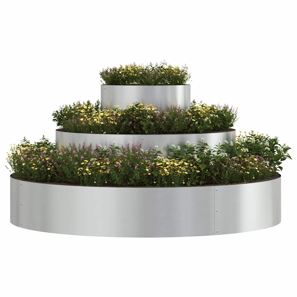 Garden Planter Silver 90 X 90 X 20 Cm