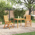 Garden Dining Set Folding 7 Pcs Brown Solid Acacia Wood