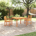 Garden Dining Set 3 Pcs Brown Solid Acacia Wood