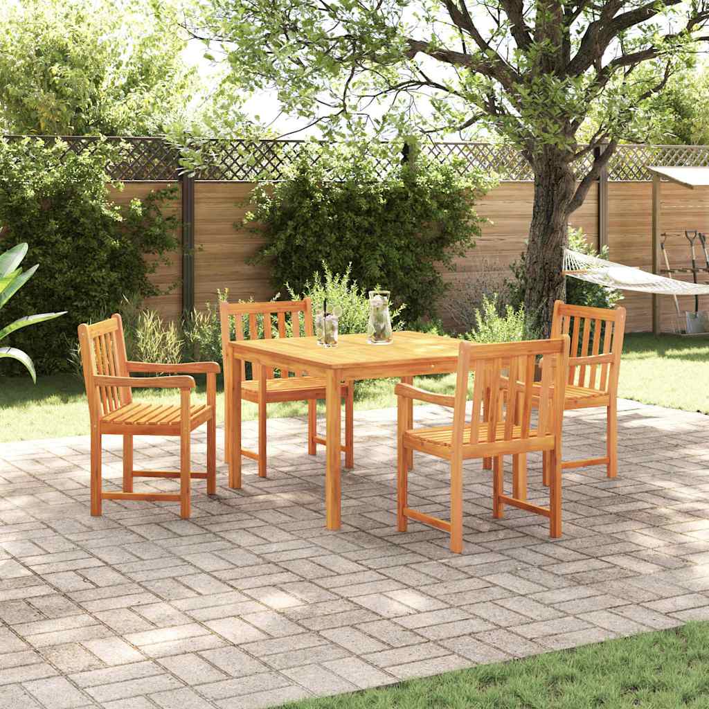 Garden Dining Set 3 Pcs Brown Solid Acacia Wood