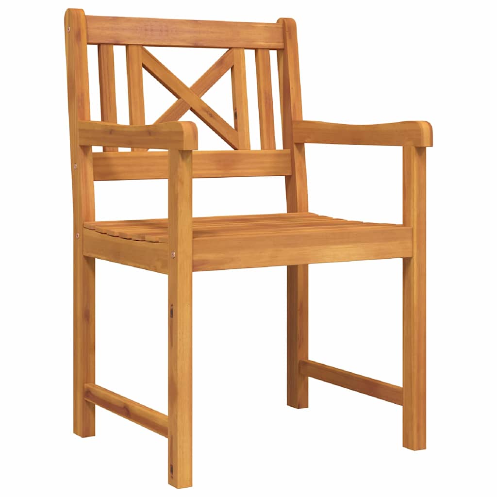 Garden Dining Set 5 Pcs Brown Solid Acacia Wood