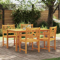 Garden Dining Set 5 Pcs Brown Solid Acacia Wood