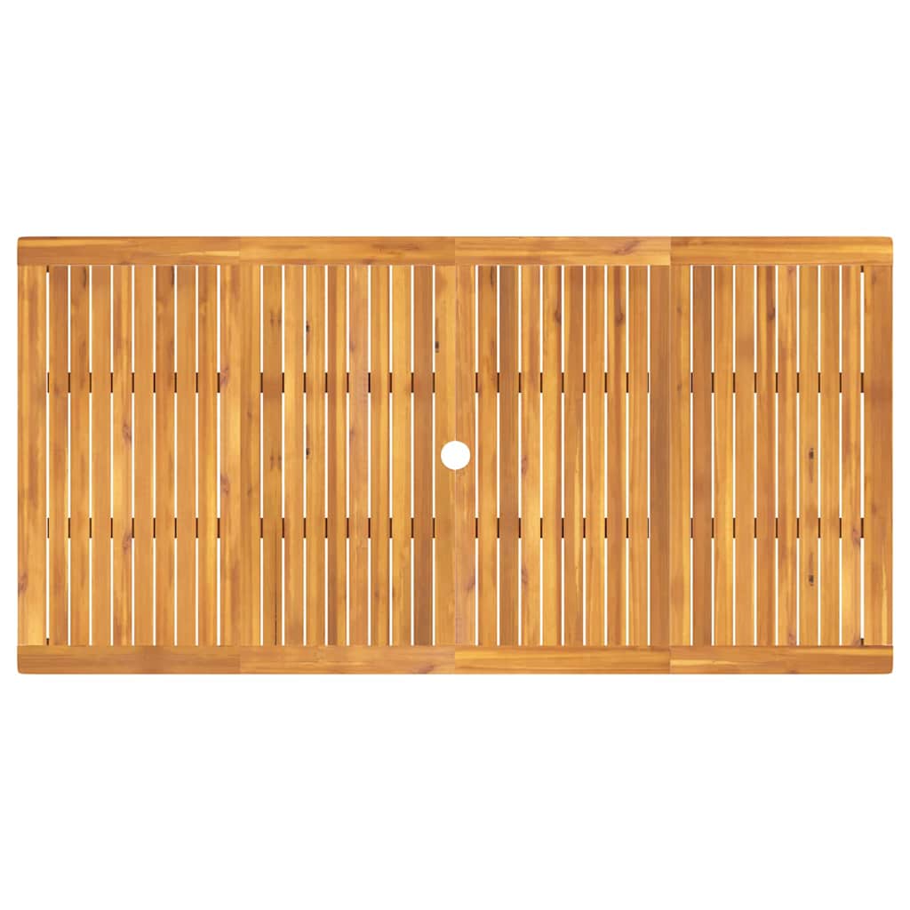 Garden Dining Set 7 Pcs Brown Solid Acacia Wood
