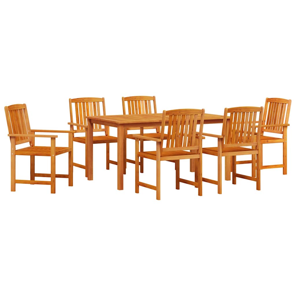 Outdoor Furniture Set 5 Piece Dining Solid Acacia Wood Brown 150 Cm Table Length