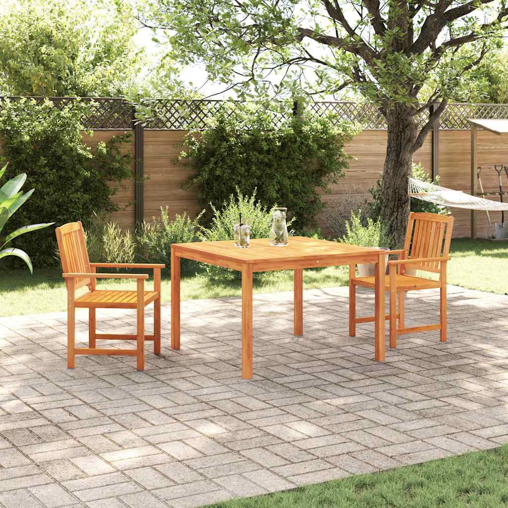 Garden Dining Set 3 Pcs Brown Solid Acacia Wood