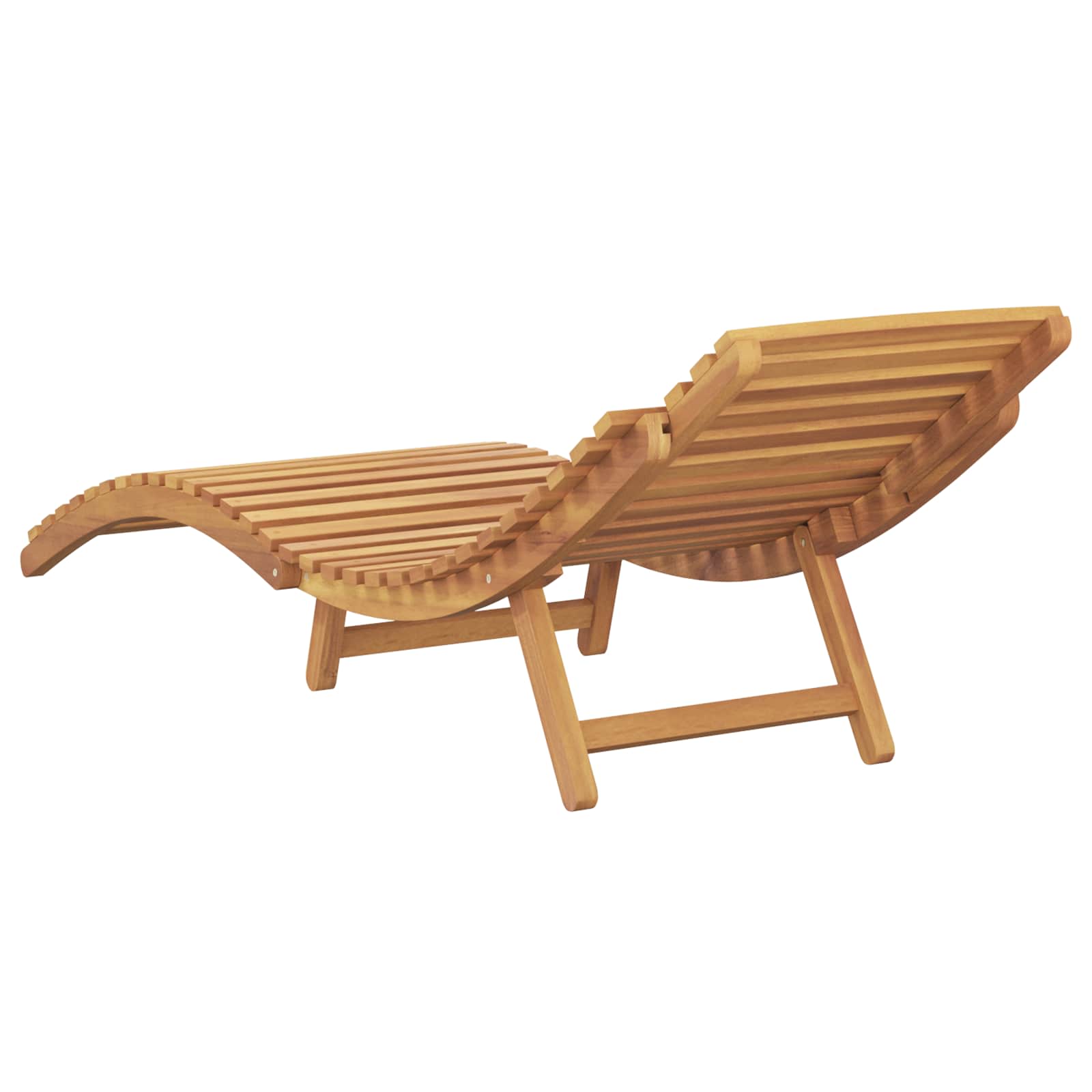 Sun Lounger Brown 198 X 55 X 58.5 Cm Solid Teak Wood