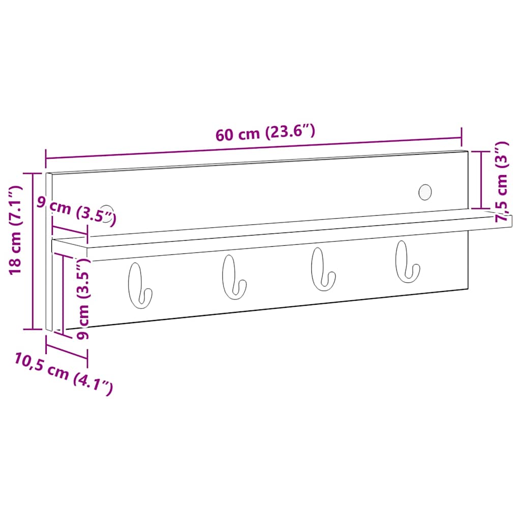 Wall-Mounted Coat Rack Wall-Mounted