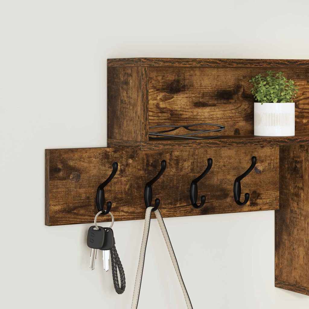Wall-Mounted Coat Rack With Shelf 100 X 12 X 43.5 Cm