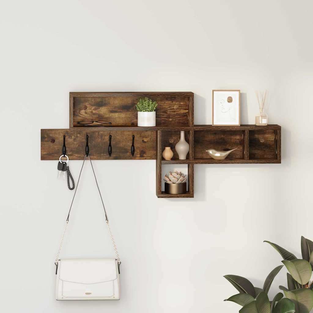 Wall-Mounted Coat Rack With Shelf 100 X 12 X 43.5 Cm