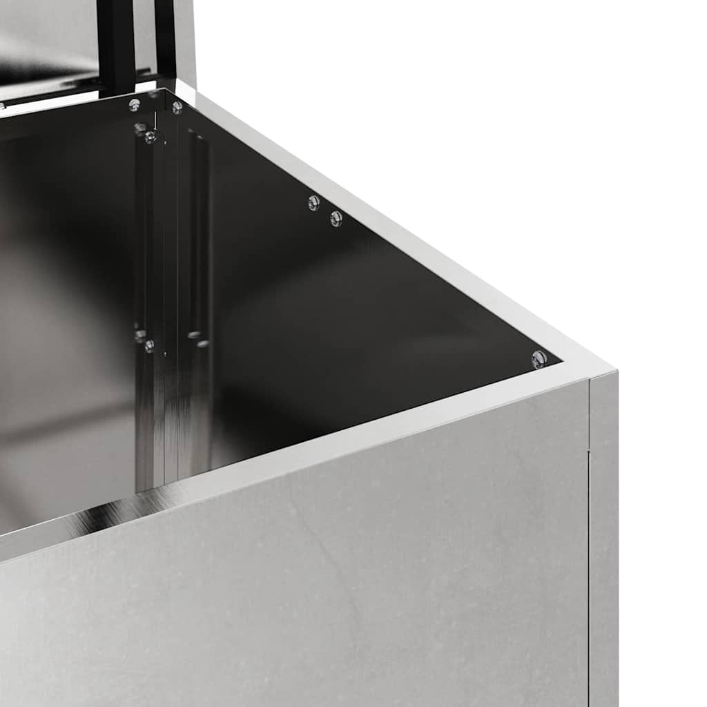 Outdoor Storage Box Silver Steel