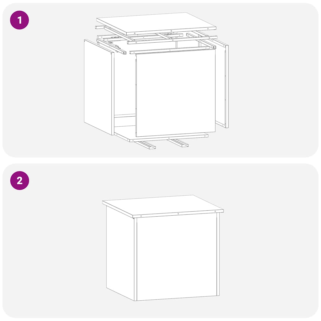 Outdoor Storage Box Silver Steel