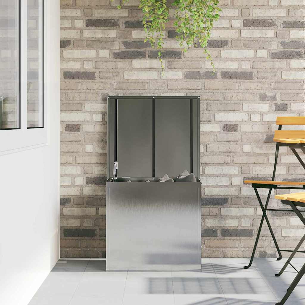Outdoor Storage Box Silver Steel