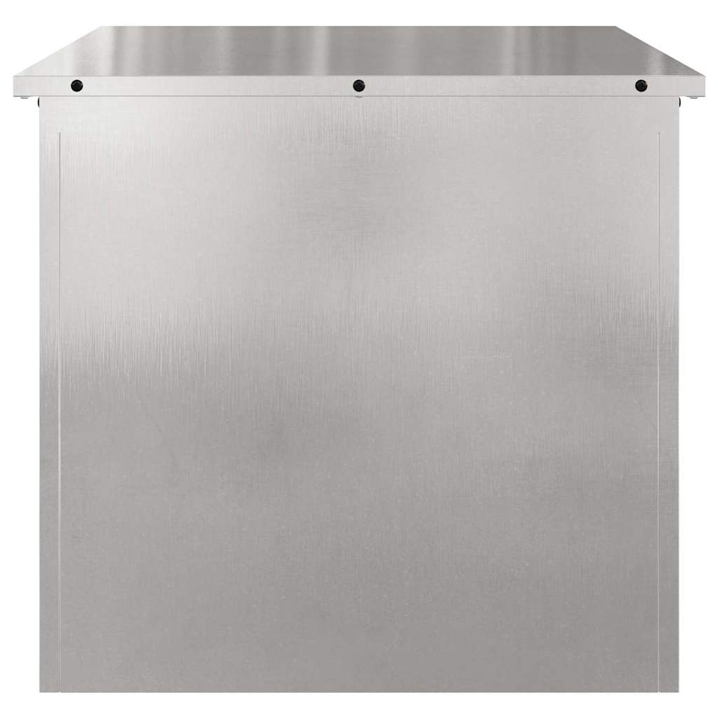 Outdoor Storage Box Silver Steel