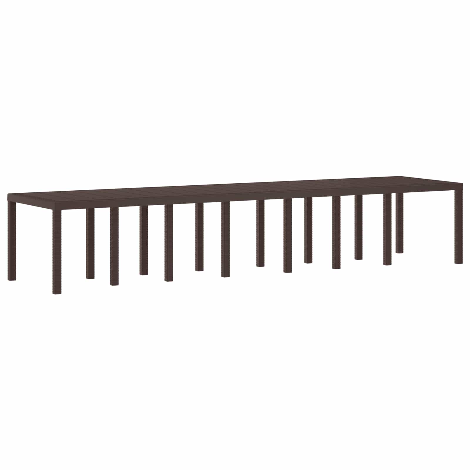 Garden Dining Set With Cushions With Cushion 15 Pcs Brown Pp