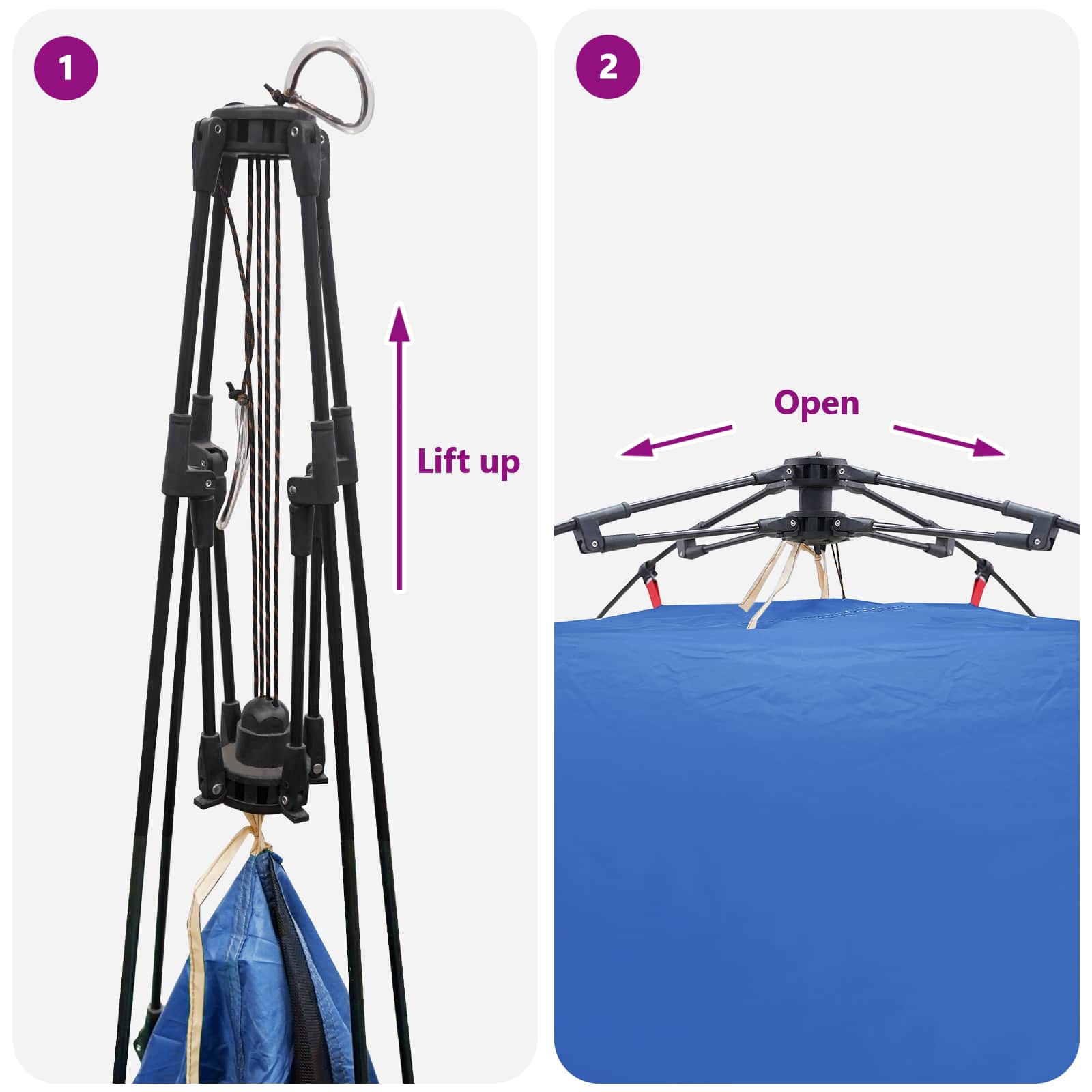 Instant Tent 4-Person Quick-Release 185T Polyester