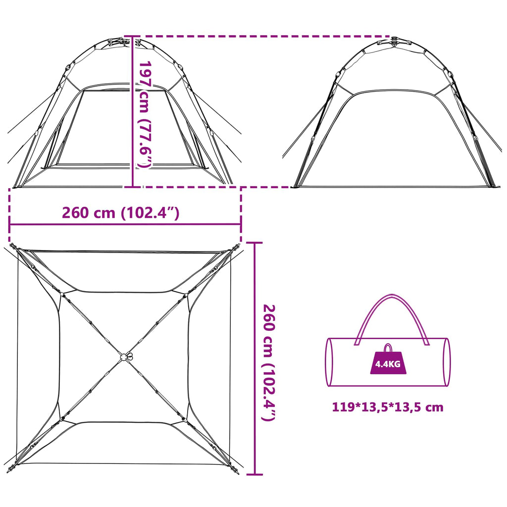 Instant Tent 4-Person Quick-Release 185T Polyester