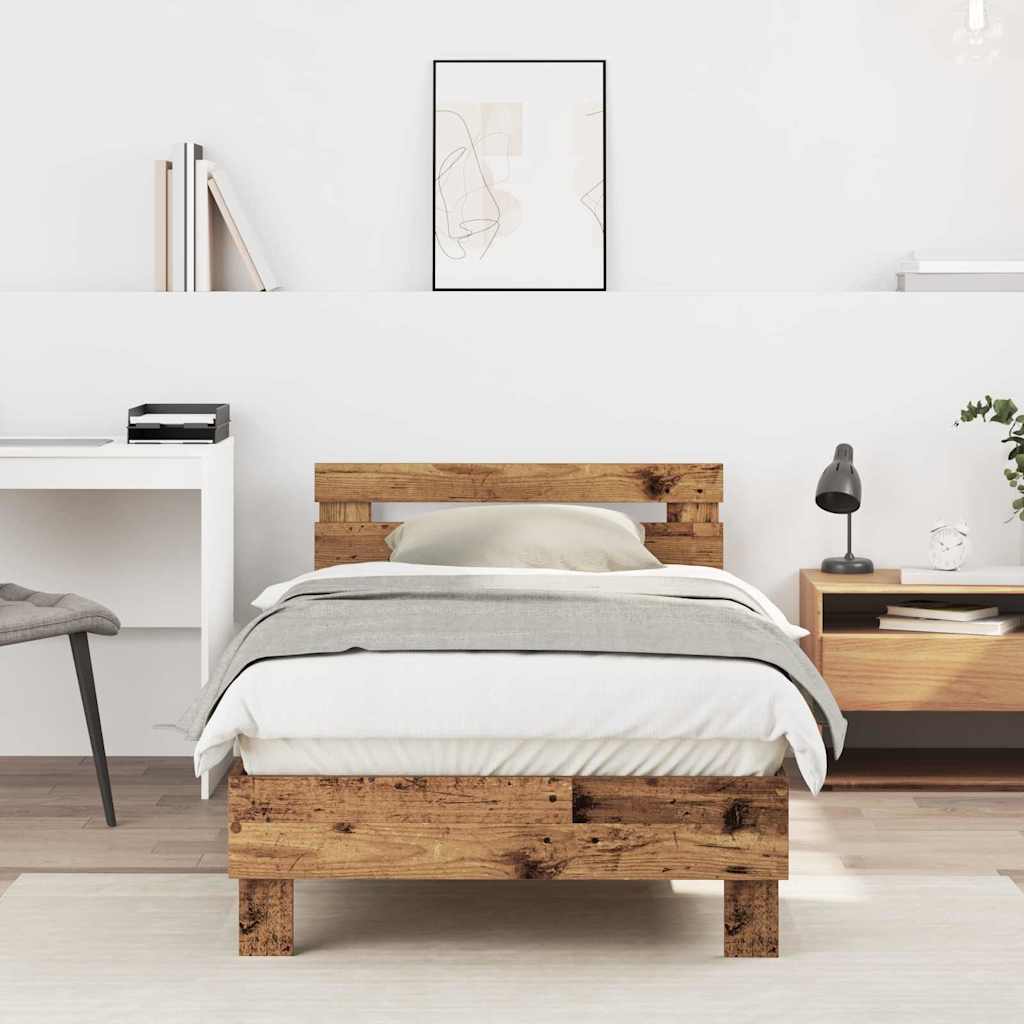 Bed Frame 98.5 X 200 Cm Engineered Wood