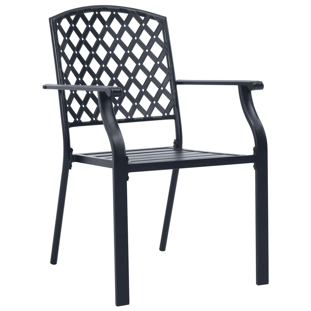 Garden Dining Set 9 Pcs Anthracite Steel