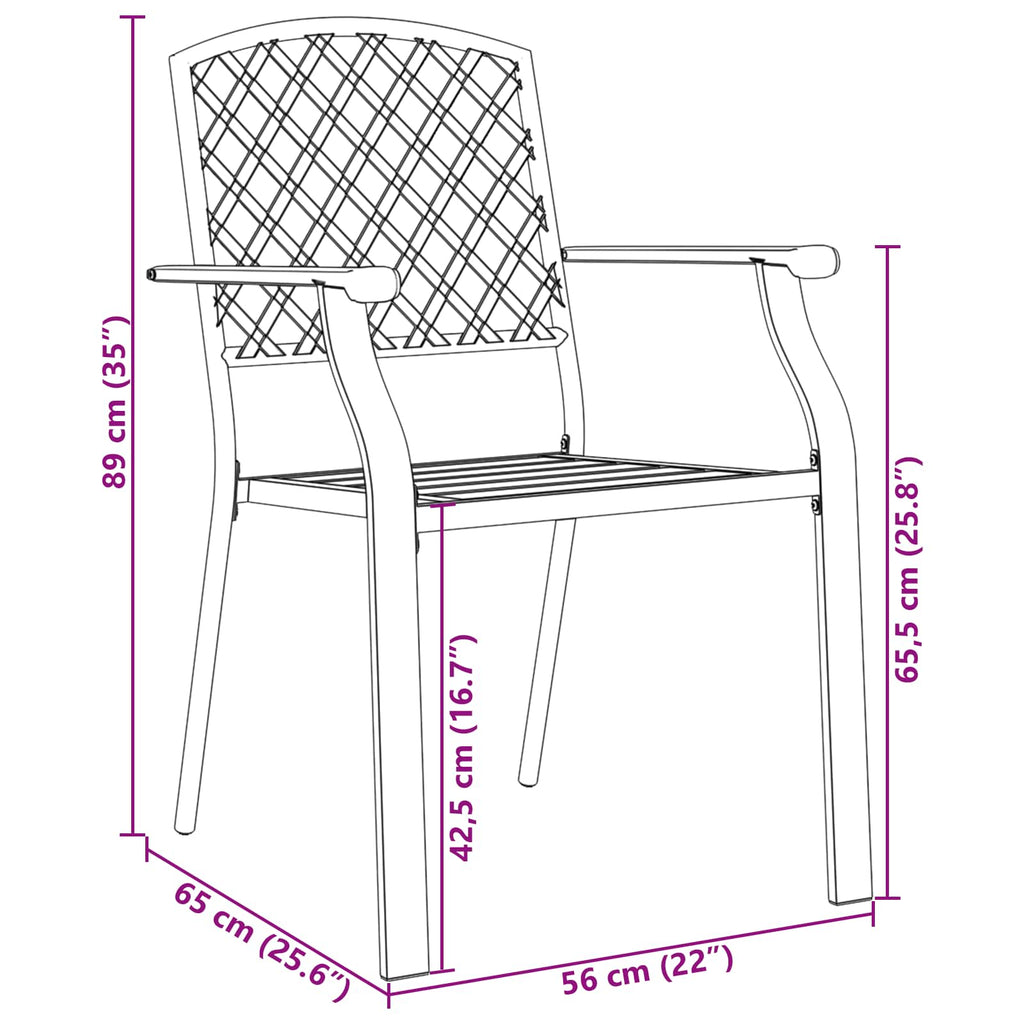 Garden Dining Set 9 Pcs Anthracite Steel