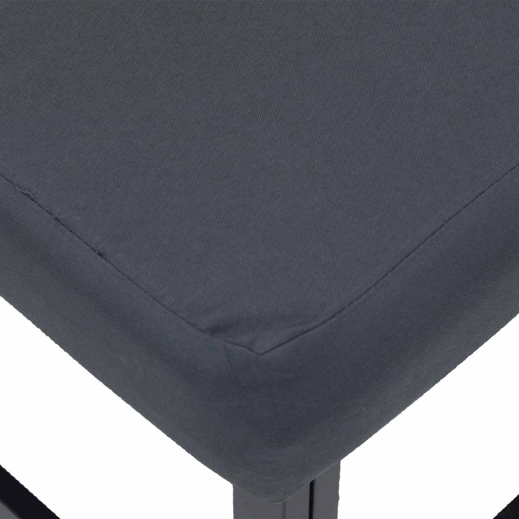 Outdoor Furniture Set Garden Sofa Cushion 11 Pcs Black Aluminium Adjustable With