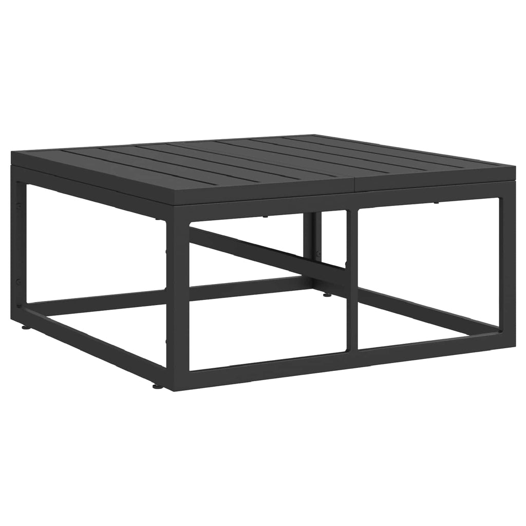 Outdoor Furniture Set Garden Sofa Cushion 12 Pcs Black Aluminium Adjustable LED