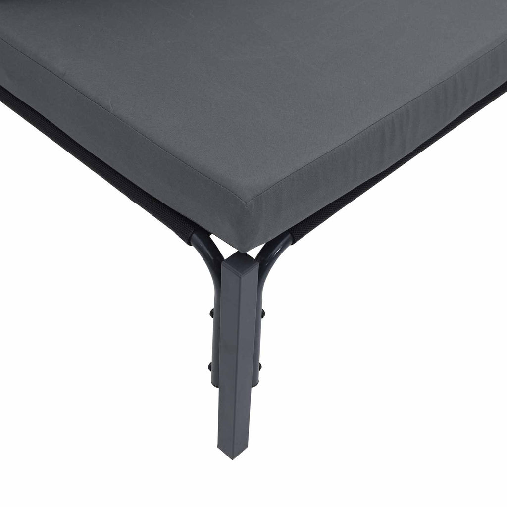 Garden Sofa Set With Cushion 8 Pcs Black Steel