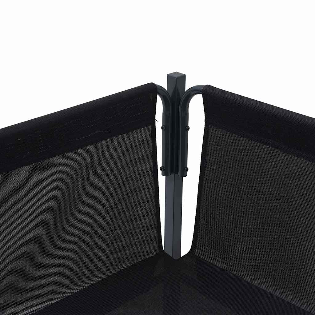Outdoor Furniture Set Garden Sofa Cushion 9 Pcs Black Steel Weather Resistant