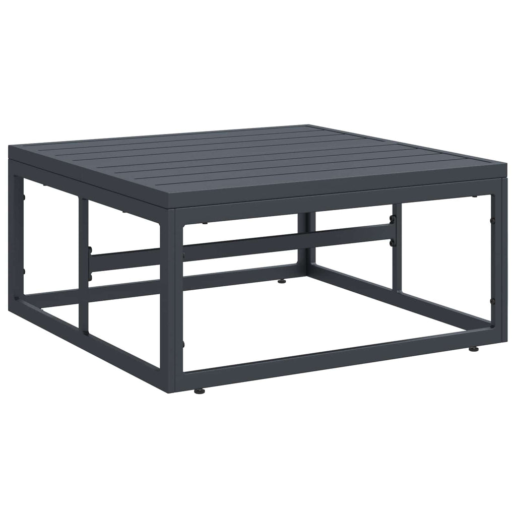 Outdoor Furniture Set Garden Sofa Cushion 13 Pcs Black Steel Powder-Coated Witho
