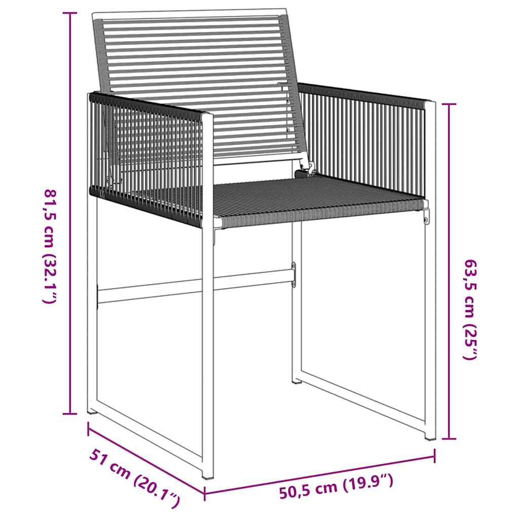 Outdoor Furniture Set Garden Dining 5 Pcs Black Powder-Coated Steel