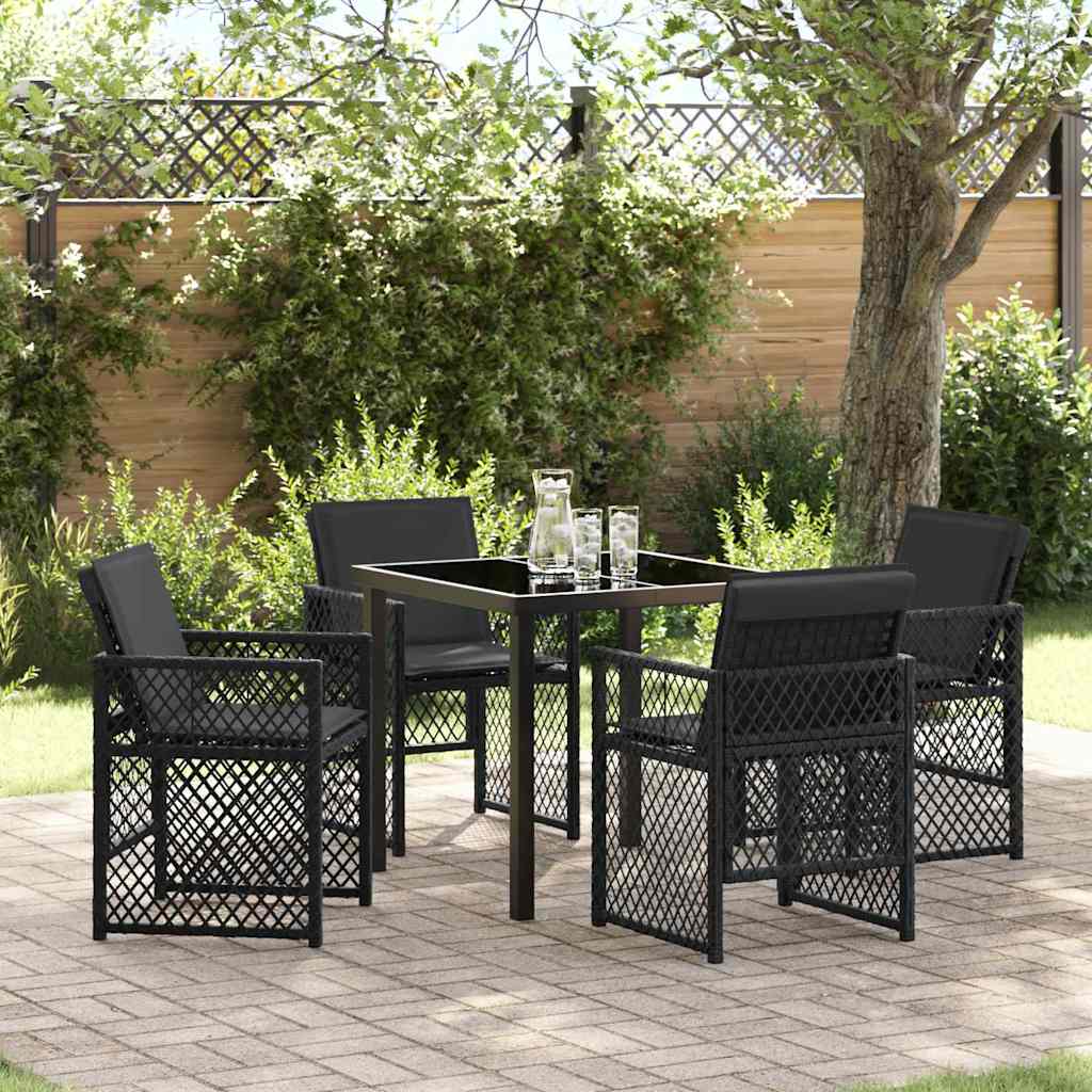 Outdoor Furniture Set Garden Dining 5 Pcs Poly Rattan
