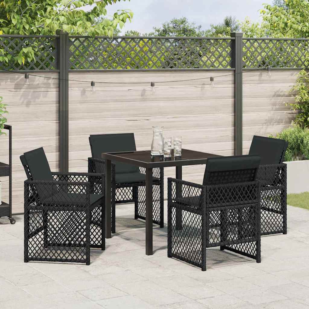 Outdoor Furniture Set Garden Dining 5 Pcs Poly Rattan