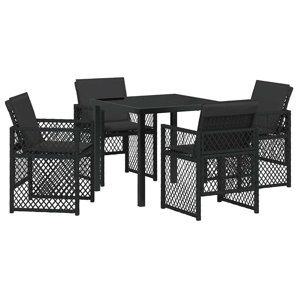 Outdoor Furniture Set Garden Dining 5 Pcs Poly Rattan
