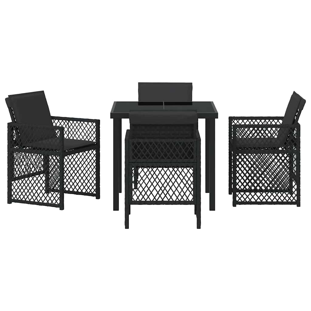 Outdoor Furniture Set Garden Dining 5 Pcs Poly Rattan