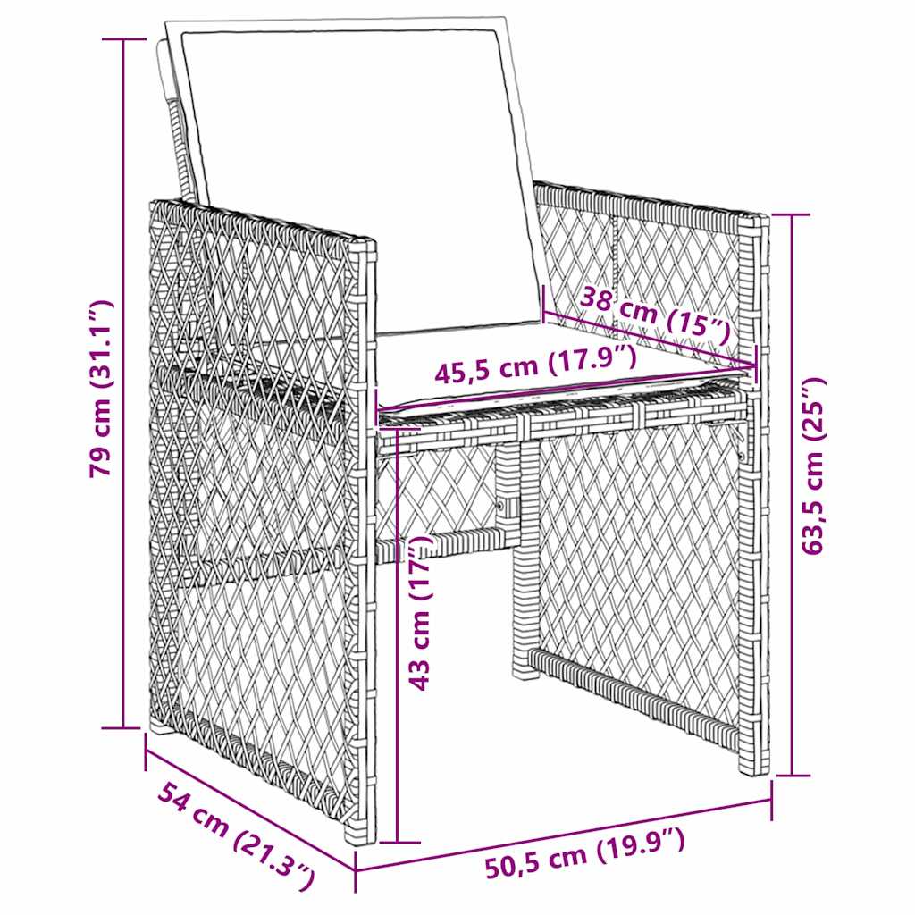 Outdoor Furniture Set Garden Dining 5 Pcs Poly Rattan
