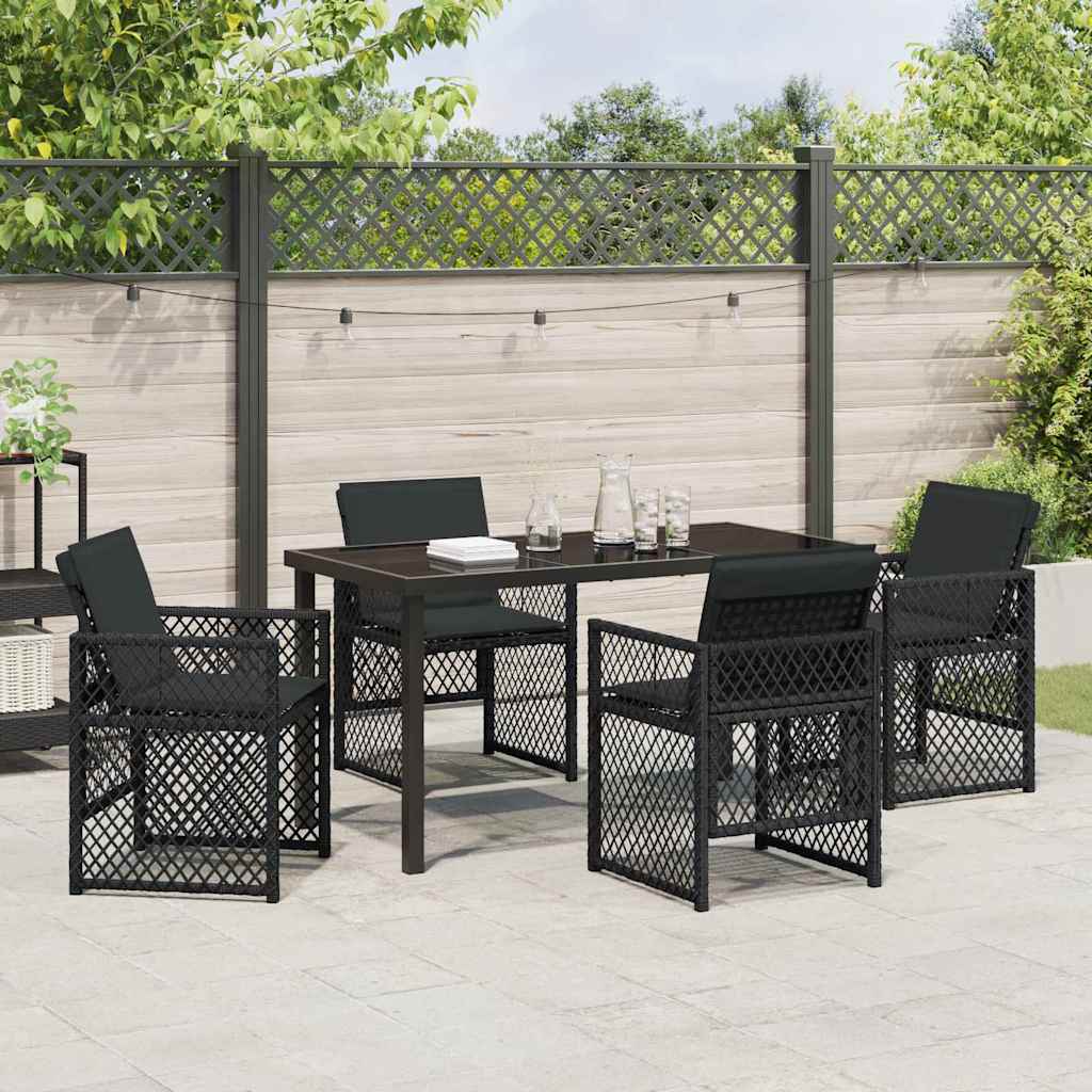 Outdoor Furniture Set Garden Dining 5 Pcs Poly Rattan