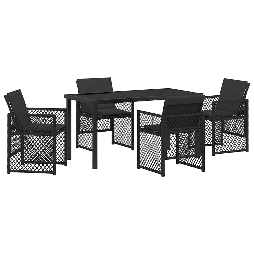 Outdoor Furniture Set Garden Dining 5 Pcs Poly Rattan