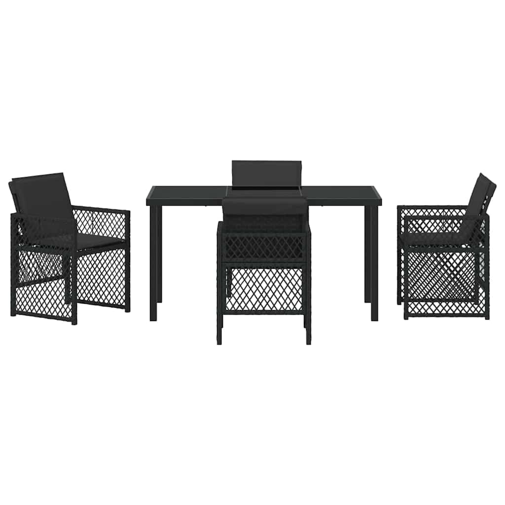 Outdoor Furniture Set Garden Dining 5 Pcs Poly Rattan