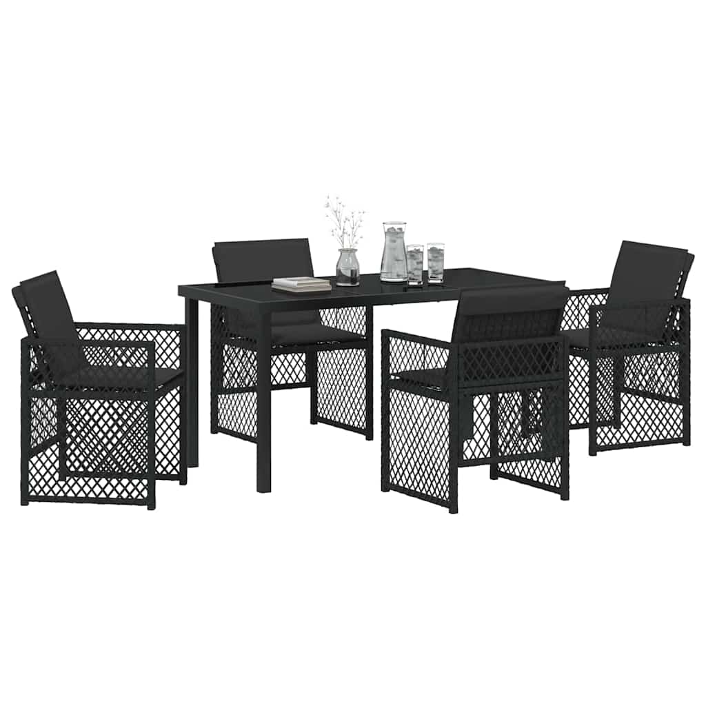Outdoor Furniture Set Garden Dining 5 Pcs Poly Rattan