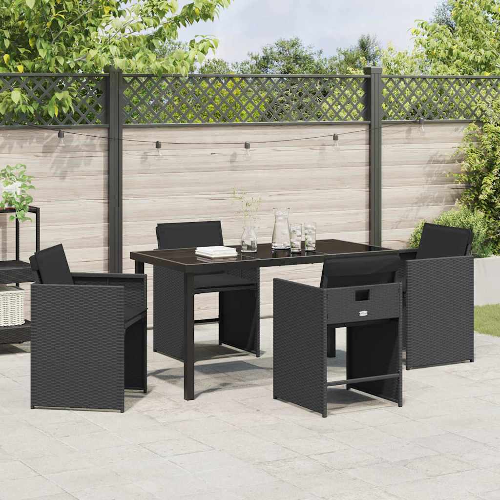 Garden Dining Set 5 Pcs Poly Rattan