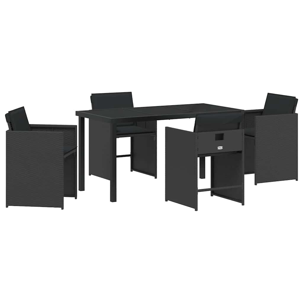 Garden Dining Set 5 Pcs Poly Rattan